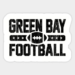 Green Bay Football // Black Sticker